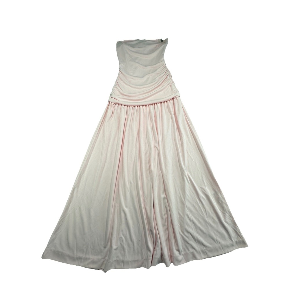 ZARA NWT WOMAN RUCHED STRAPLESS DRESS PASTEL PINK SIZE‎ XS